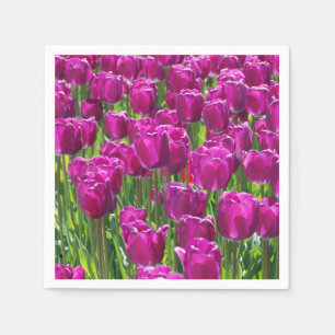 Purple Tulips Napkin