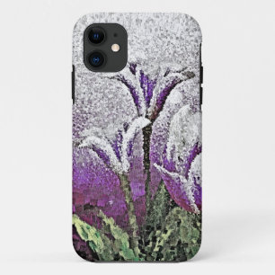 Purple Tulips - Painting Art iPhone 11 Case