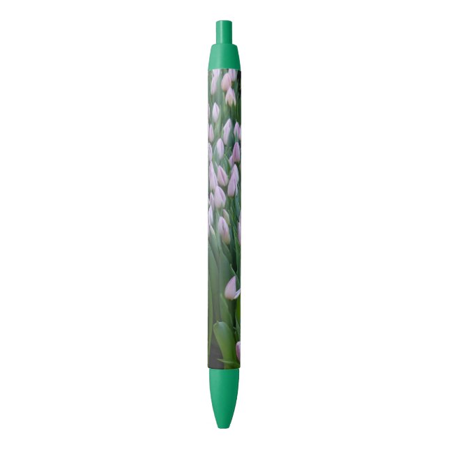 Purple Tulips Pen Green (Front Vertical)