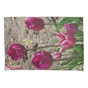 Purple Tulips pillow case