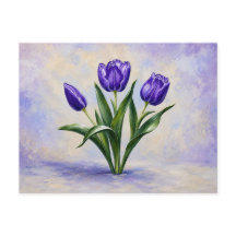 Purple Tulips Post Card