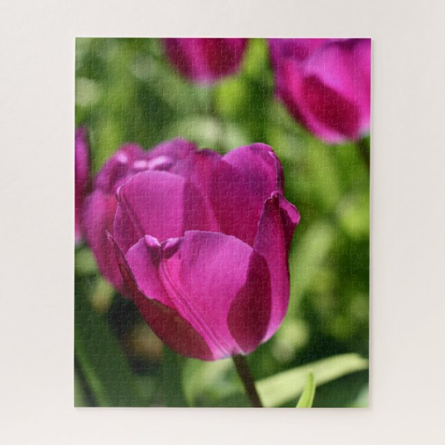 Purple Tulips Spring Floral Jigsaw Puzzle (Vertical)