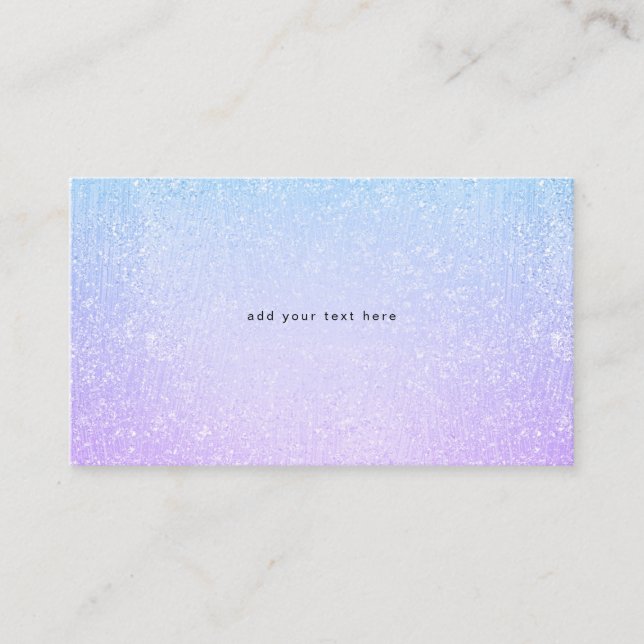 Purple & Turquoise Faux Glitter Enclosure Card (Front)