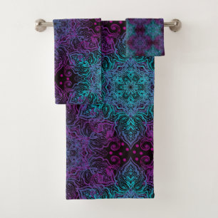 Purple Turquoise Fléau de neige Mandala