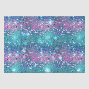 Purple Turquoise Mermaid Sparkle Girly Glitz Tissue Paper