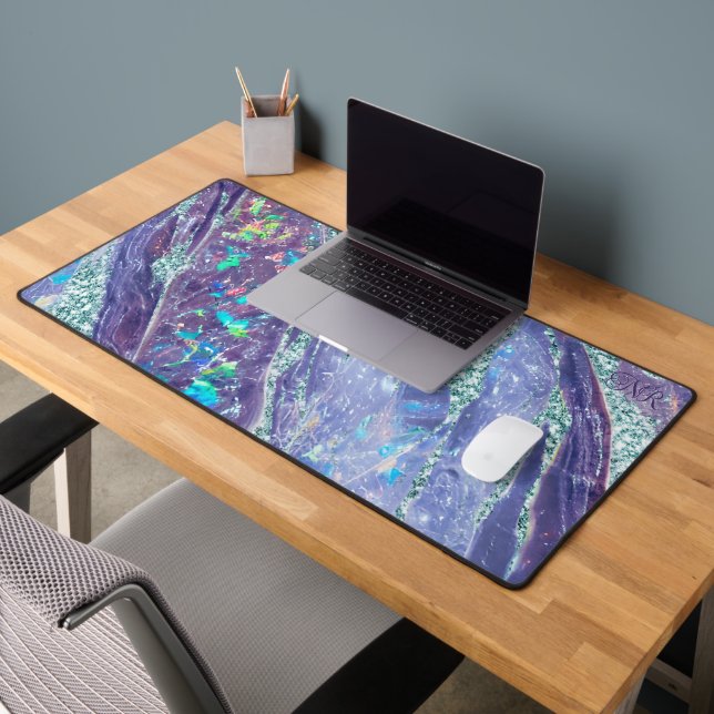 Purple Turquoise Parties scintillant Holographique (Bureau 2)
