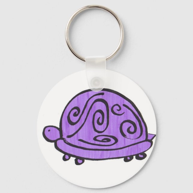 Purple Turtle Keychain (Front)