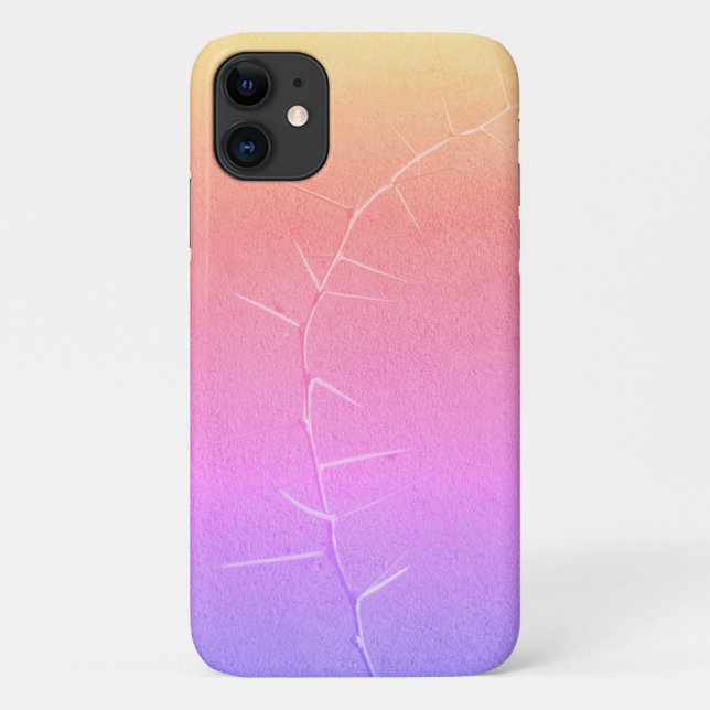 Purple Twig Concrete Fever Tree iPhone 11 Case (Back)
