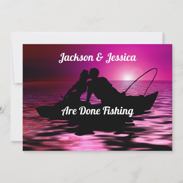Purple Twilight "Done Fishing" Save the Date (Front)
