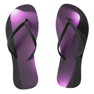 Purple Twirling Lights Flip Flops