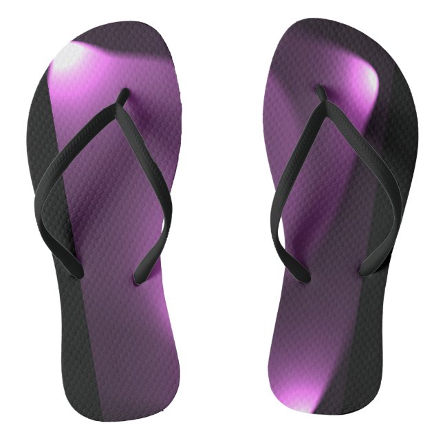 Purple Twirling Lights Flip Flops (Footbed)