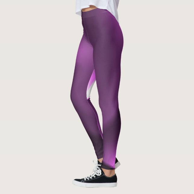 Purple Twirling Lights Leggings (Left)