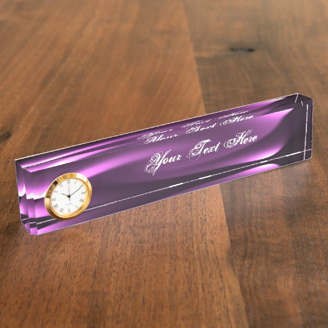 Purple Twirling Lights Nameplate (Side)