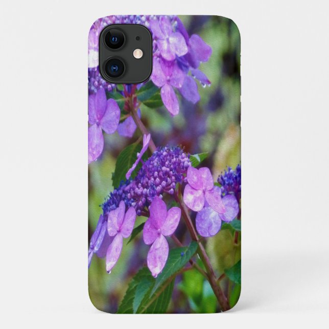 Purple Twist and Shout Hydrangea Flower Case-Mate iPhone Case (Back)