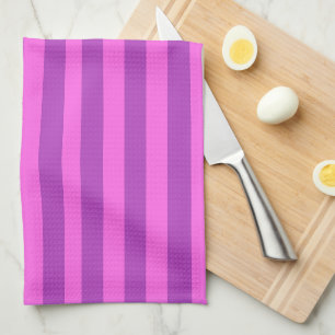 Purple Two Tone Stripes Kitchen Towel