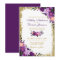 Purple Ultra Violet Floral Gold Glitter Wedding