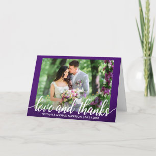 Purple Ultra Violet Mariage Amour et Merci Plier