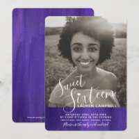 Purple ultraviolet modern art sweet sixteen photo