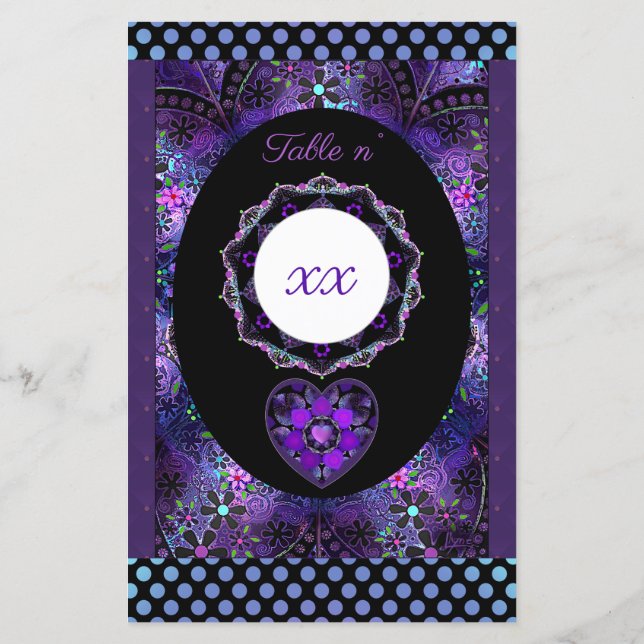 Purple umbrella & hearts .7 (Back)