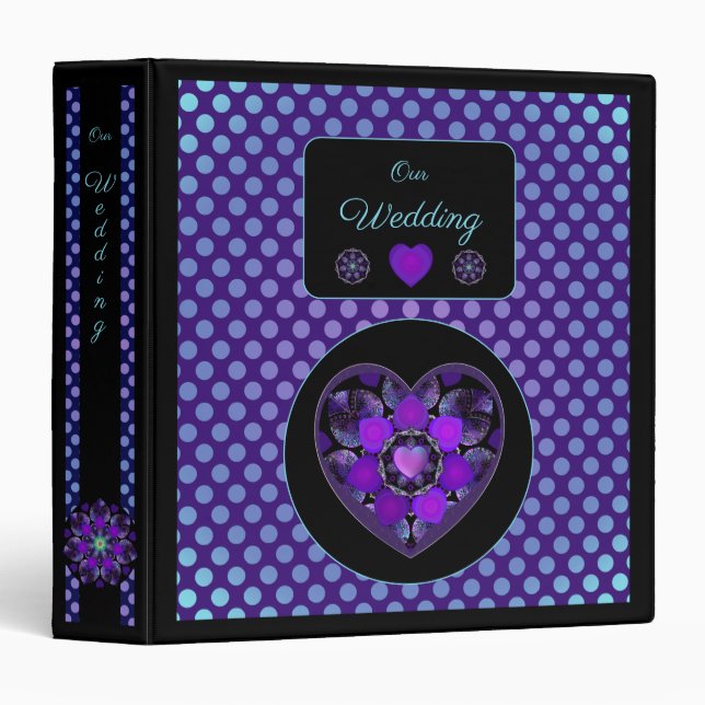 Purple umbrella & hearts .7 binder (Front/Spine)