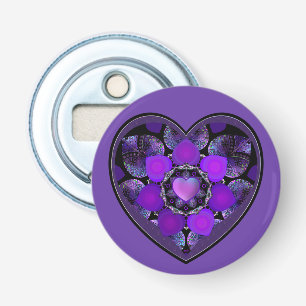 Purple umbrella & hearts .7 bottle opener