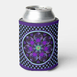 Purple umbrella & hearts .7 can cooler