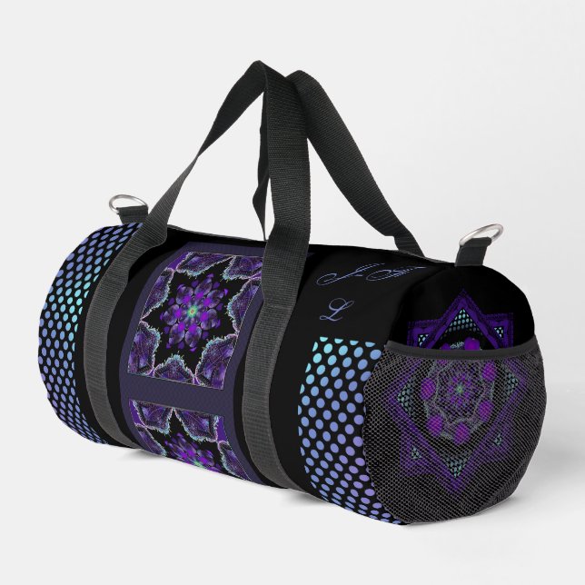 Purple umbrella & hearts .7 duffle bag (Right Corner)