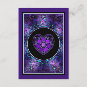 Purple umbrella & hearts .7 enclosure card