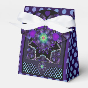 Purple umbrella & hearts .7 favor box