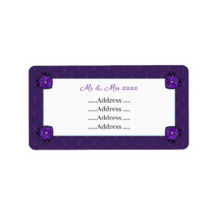 Purple umbrella & hearts.7 label