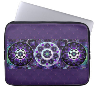 Purple umbrella & hearts .7 laptop sleeve