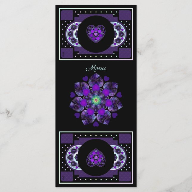 Purple umbrella & hearts .7 menu (Back)