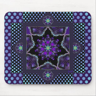 Purple umbrella & hearts .7 mouse pad