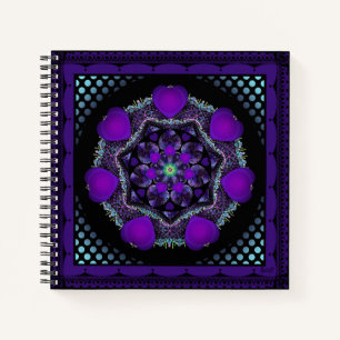 Purple umbrella & hearts .7 notebook