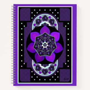 Purple umbrella & hearts .7 notebook