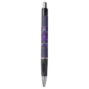 Purple umbrella & hearts .7 pen