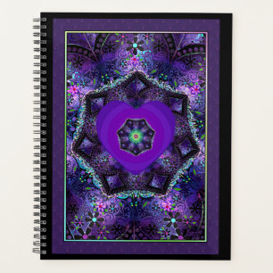 Purple umbrella & hearts .7 planner