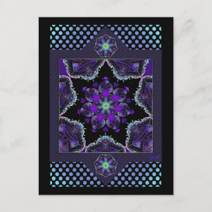 Purple umbrella & hearts.7 postcard