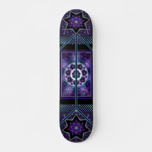 Purple umbrella & hearts .7 skateboard