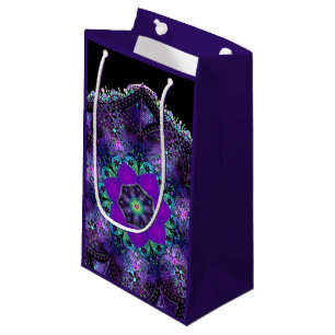 Purple umbrella & hearts .7 small gift bag