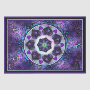 Purple umbrella & hearts .7 tissue paper