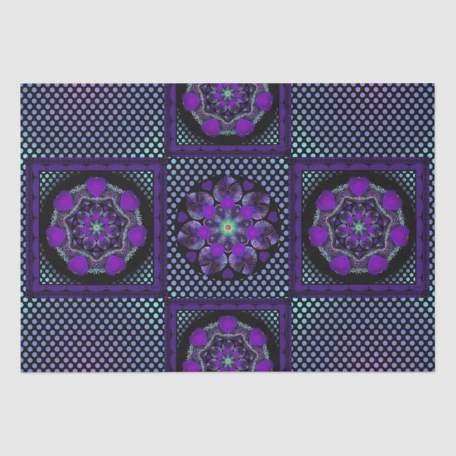Purple umbrella & hearts .7 tissue paper (Front)