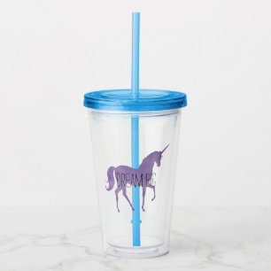 Purple Unicorn  Acrylic Tumbler