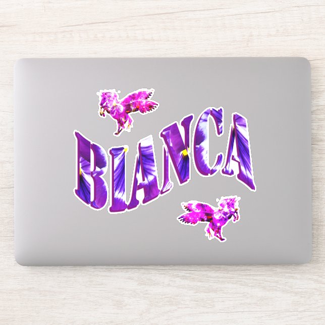 Purple Unicorn Bianca Name Logo, (Computer)