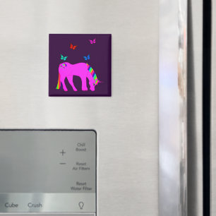 Purple Unicorn & Butterflies Magnet
