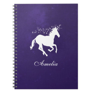 Purple Unicorn Carnet personnalisé