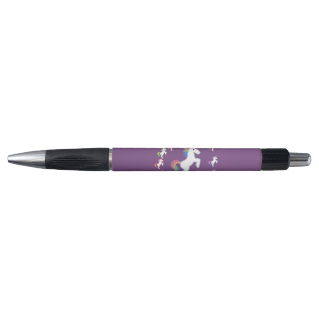 Purple Unicorn Circle Ink Charm Pen (Front)
