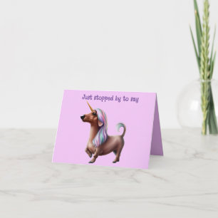 Purple Unicorn Dachshund N'Importe Quelle Carte D'