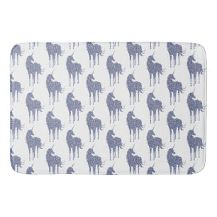 Purple Unicorn Glitter Bath Mat