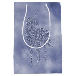 Purple Unicorn Glitter Medium Gift Bag